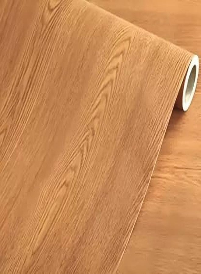 HAPPYMATES Wooden Wallpaper Peel and Stick Self Adheisve Removable Wood Grain Contact Paper Vinyl Decorative Wallpaper for Kitchen Desk Cabinets Shelf Drawers Liner (12X50, Brown Teak) - Image 4